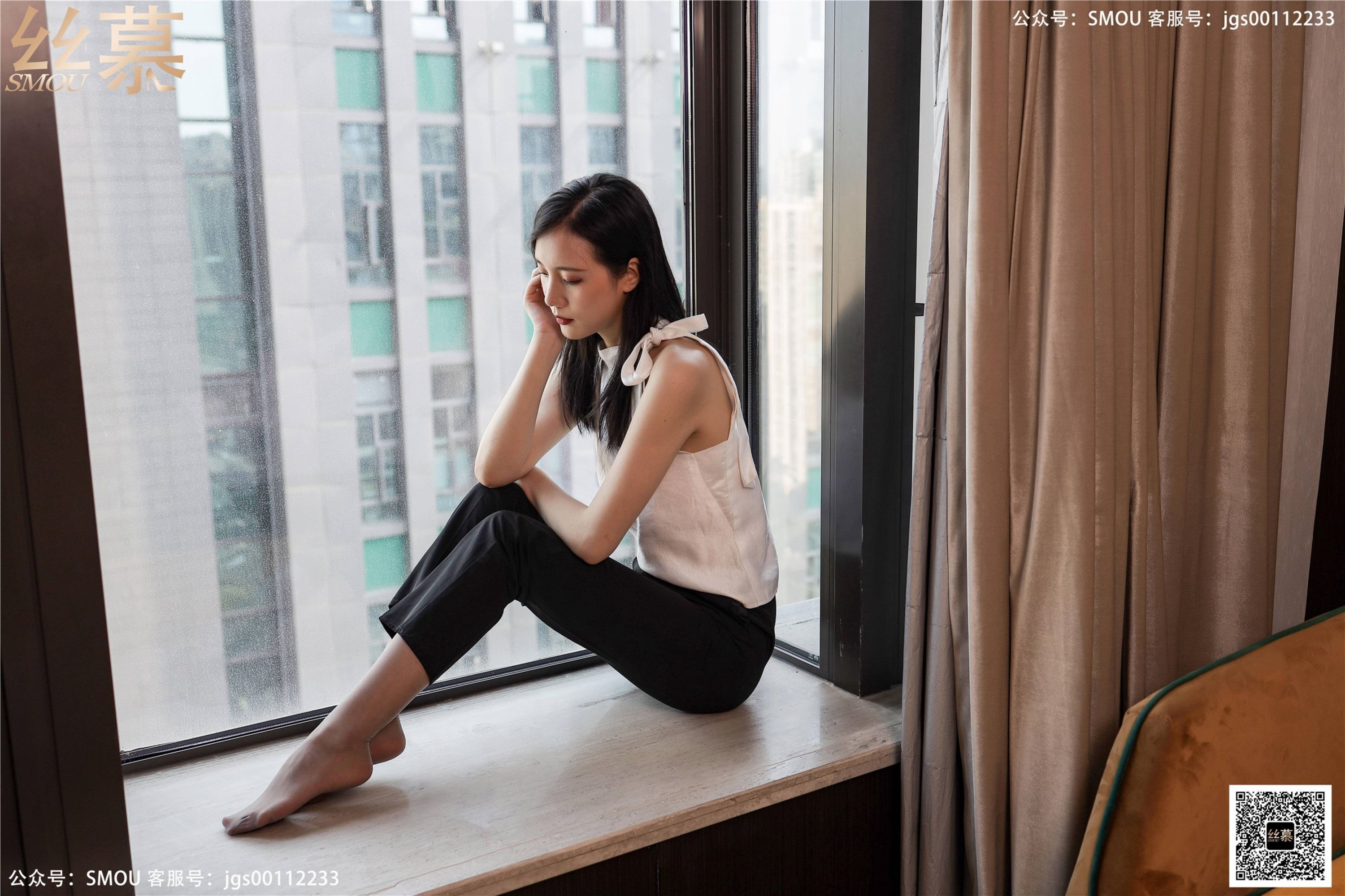 丝慕写真 SM425 天天一元 模特：紫宁《高腰OL西裤袜》